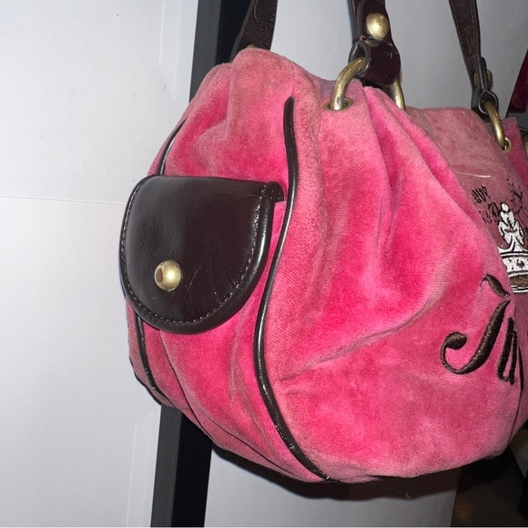 Pink Juicy Couture Purse Vintage Y2K Shoulder Bag Handbag Preloved Satchel Rare - Picture 5 of 13